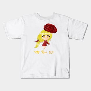 Rose Flower Girl Kids T-Shirt